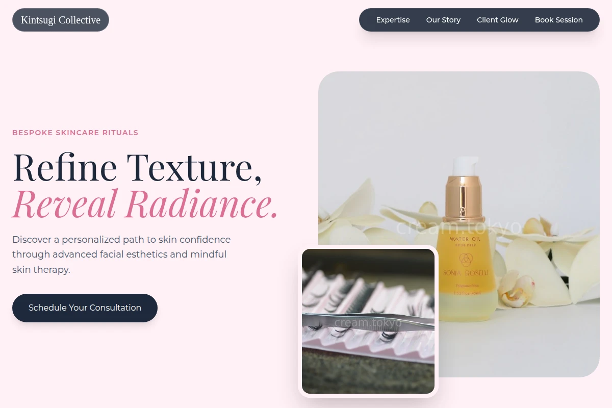 Premium Cosmetics Website Design